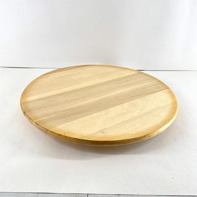 Holz Lazy Susan Drehteller Servierbrett Rund Drehtisch Mittel Tablett 15,5" - Bild 1 von 4