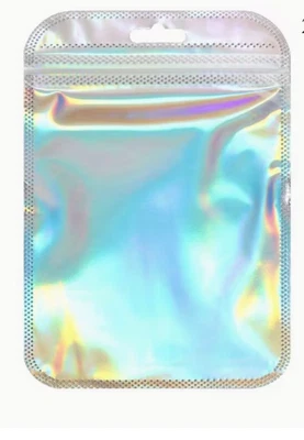 60 Piezas Bolsas Iridiscentes Ziplock 7 cm x 12 cm (2,75 pulgadas x 4,72 pulgadas) Foto 1 de 2