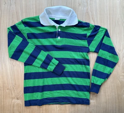 vintage años 70 niños RUGBY azul y verde SEARS niños PERMA-PREST preppy Foto 1 de 4