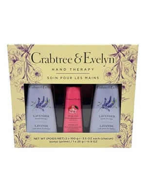 Crabtree & Evelyn Juego de Regalo Terapia de Manos Incluye 2 Lavanda + 1 Magnol Rosa Pera Foto 1 de 3