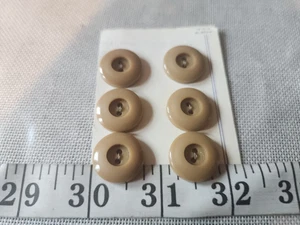 VINTAGE KNÖPFE beige braun 6er SET TUZ3680 LETZTE! - Bild 1 von 1