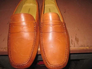 Vince Camuto Driving Penny Loafers Men's Size 12 M Brown Leather NWOT - Picture 1 of 10