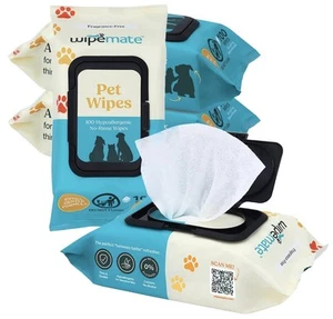400ct Premium Dog & Cat Pet Wipes Small Medium Cleans Paws Ears Fur Unscented - Picture 1 of 7
