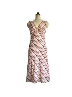 Vestido sin mangas a rayas línea A TEEZE para mujer talla S rosa vestido de verano inspirado en los años 70 Foto 1 de 4