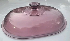 Vision Corning Cranberry 4Qt 4L Oval Casserole Roaster Pyrex - LID ONLY - Picture 1 of 2