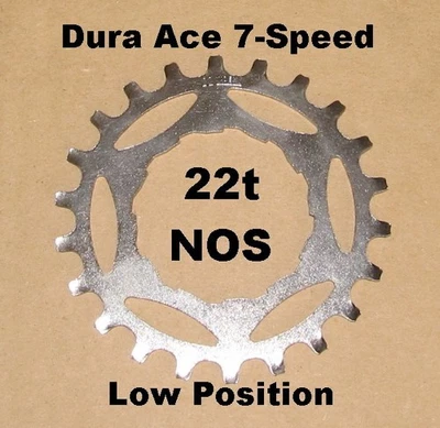 Shimano Dura Ace 22t Low Position Freewheel Cog 7-Speed NOS NEW Old Stock - Image 1 of 4