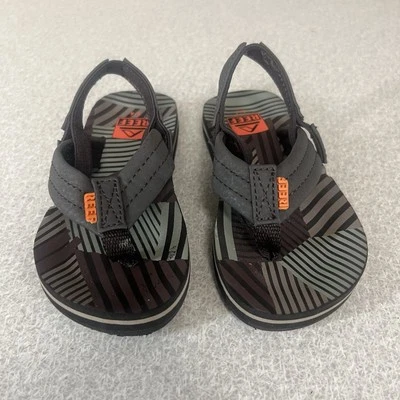 Reef Toddler Boys Little Ahi Brown Thong Sandals Size 3/4 - Image 1 of 4
