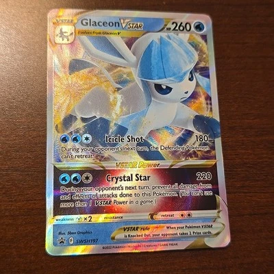 Glaceon VSTAR SWSH197 Holo SWSH: Sword & Shield Promo Cards NM Pokemon TCG Card - Image 1 of 4