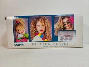 Placas de peinado vintage 1988 Conair Fashion Plates II probadas - Imagen 1 de 15