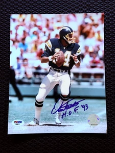 Dan Fouts Signed Autograph 8x10 Photo Chargers "HOF 93" PSA DNA - Picture 1 of 4