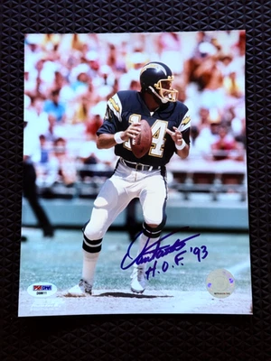 Dan Fouts Signed Autograph 8x10 Photo Chargers "HOF 93" PSA DNA - Image 1 of 4