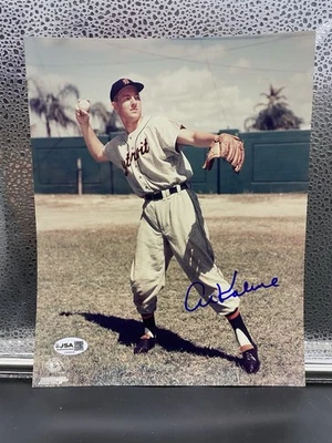 Al Kaline Detroit Tigers Signed 8x10 Photo JSA - Image 1 of 3