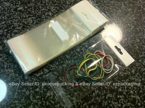 500 Pcs 2x3 (H) Clear Self-seal Poly Cello Cellophane Bags w/ Hanging Header - Picture 1 of 3