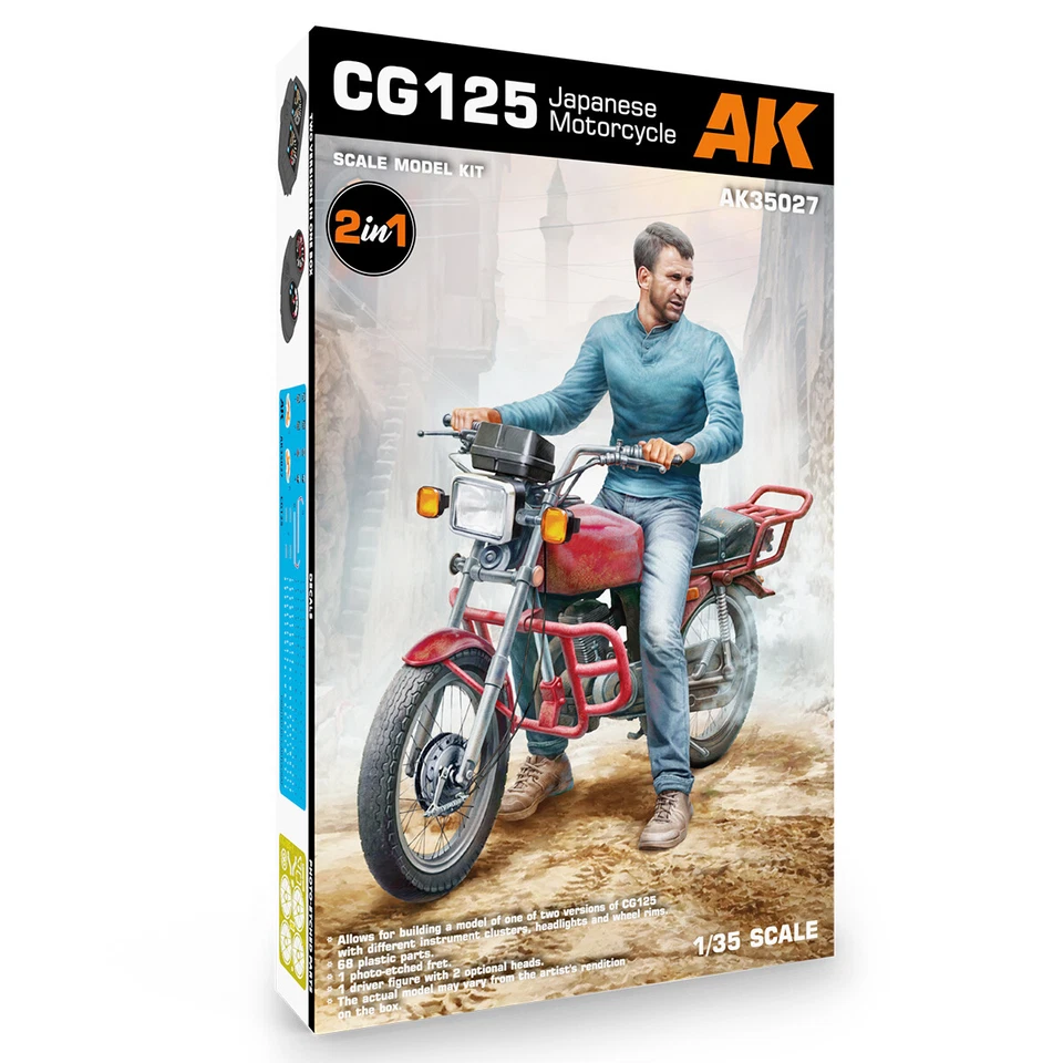 AK Interactive AK35027 - 1:3 5 CG125 Giapponese Motocicletta - Nuovo - Immagine 1 di 1