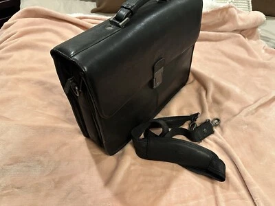 Maletín de cuero negro para hombre Mancini Foto 1 de 4