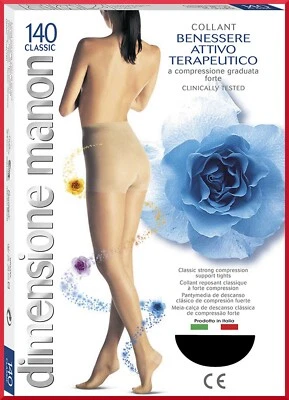 Collant a COMPRESSIONE GRADUATA forte media 140 70 den denari per donna calze - Immagine 1 di 4