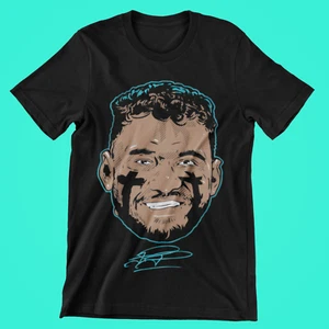 Tua Tagovailoa Autograph Signature Big Head Face Miami Dolphins Youth T-Shirt - Picture 1 of 4