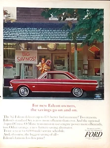 1965 Ford Falcon Futura Hardtop Car Ad Magazine Print Automobile - Picture 1 of 1