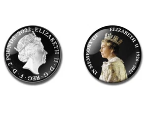 Elizabeth II 2022 Royal Memorial Pin Badge 25, 38, 59mm QUEEN - Picture 1 of 4