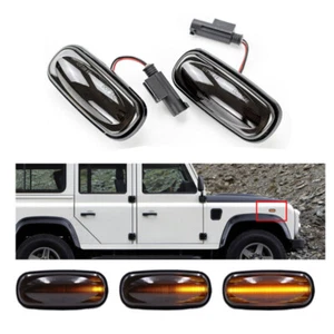 2X LED Side Repeater Indicator Light Dynamic For Land Rover Discovery Defender - Picture 1 of 5