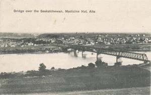 Medicine Hat Alta Alberta Canada * Bridge over Saskatchewan 1907 RPO - Picture 1 of 2