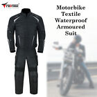 Mens Armoured Motorbike Motorcycle Racing Suit Waterproof Rider Jacket & Trouser