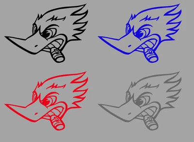 Aufkleber Sticker Angry Woody Woodpecker Auto Tuning Rockabilly Style div Farben