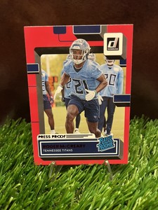2022 Panini Donruss Red Press Proof Roger McCreary #365 Tennessee Titans (RC)