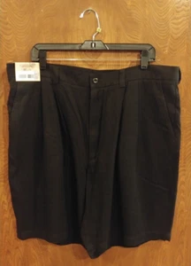 Caribbean Para Hombre Corto Seda Relajado Beige Plisado (Talla 40) - Imagen 1 de 3