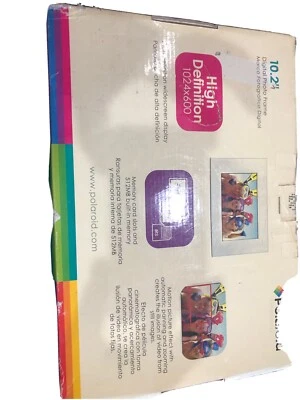 Polaroid 10" Digital Photo Frame Color Screen XSA-10169S Internal Storage 512MB - Image 1 of 3