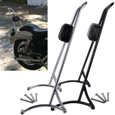 Tall Sissy Bar Passenger Backrest For Harley Sportster XL 1200 883 Iron 72 48 XR Foto 1 de 4