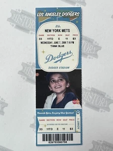 Biglietto New York Mets Los Angeles Dodgers 2006 6/7/06 Tom Glavin vittoria - Foto 1 di 1