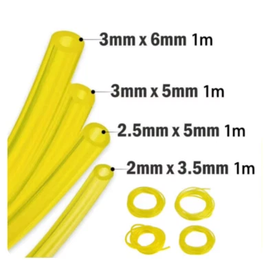 Fuel pipe line 4 Piece 4 Sizes 4 x 1 Meter For Strimmer, trimmer, chainsaw - Image 1 of 4