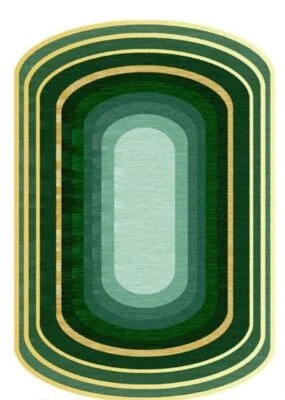 Alfombras modernas de lana con forma irregular abstracta de primera calidad para vivir Foto 1 de 3