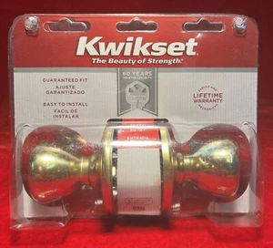 NEW IN PACKAGE Kwikset 400T 3 CP Keyed Entry Polished Brass Model 94002-444 - Picture 1 of 2