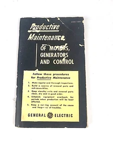 Productive Maintenance Of Motors, Generators and Control - General Electric - Picture 1 of 3