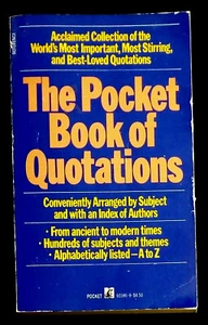 The Pocket Book of Quotations (From Ancient to Modern Times) Ppbk - Imagen 1 de 11