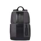 PIQUADRO Backpack Brief leather and fabric Gray - CA3214BR2S-GRN