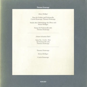 BACH Solo Cello Suite 4 DEMENGA HILLIGER Violin cello Duo, Oboe Solo Study ECM - Imagen 1 de 3