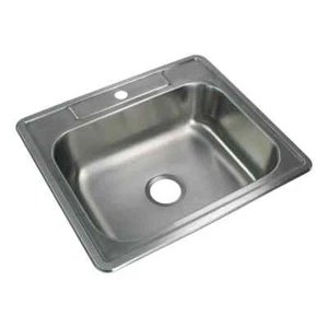 Select 25 in. Drop-In Stainless Steel 1-Hole Single Bowl Kitchen Sink, Brushed F - Picture 1 of 4