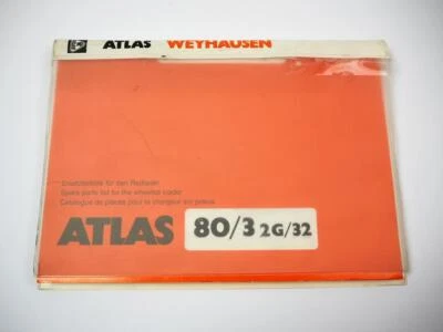 Atlas 80/3 2G/32 Radlader Ersatzteilliste Spare Parts List Catalogue pieces 2001 - Bild 1 von 3