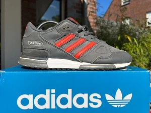 Adidas ZX 750 | Grau-Schwarz-Orange | Größe 41 1/3 - Bild 1 von 10