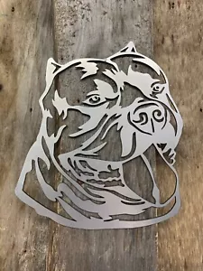 AMERICAN BULLY BULL DOG STEEL WALL ART BREED PEDIGREE GARDEN HOME DECOR GIFT - Picture 1 of 2