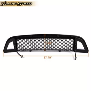 Fit For 2013-2014 Ford Mustang Front Bumper Upper Hood Mesh Grille W/ LED Light - Foto 1 di 12