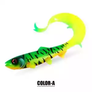 Soft Swimbait 17.5cm 22cm Fishing Lure Long Wavy Tail Big Pike Bait Seductive - Picture 1 of 31