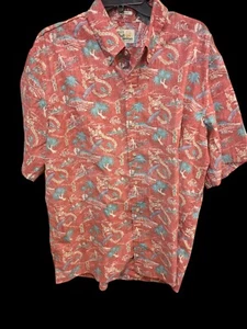 Reyn Spooner Hawaiian Shirt Mens XL One Fine Day Pattern Cotton Blend - Picture 1 of 4