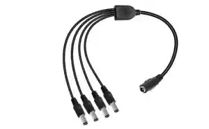 CCTV DC Power Splitter Cable For Camera 12V 2.1mm Female to 4 Way Male - Picture 1 of 4