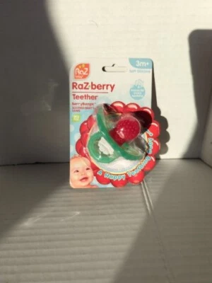 RaZbaby RaZberry Silicone Baby Teether Toy - Berrybumps Soothe Babies Sore Gums* - Image 1 of 2