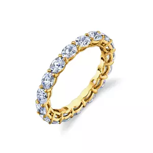Verlobungsring 14k Gelbgold 2,50 Karat Laborgezüchtet Ovalschliff Diamant Größe 6 7 8 - Bild 1 von 6
