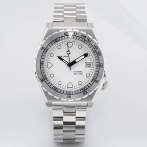 Seestern 600T Automatik Edelstahl Silber Weib Datum Diver Herren Uhr - Bild 1 von 4